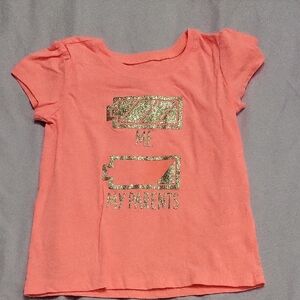 The Children's Place Coral Tee with Gold Graphic